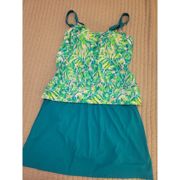 Kim Gravel Size 20 Paradise Preppy Blouson Tankini & Skirted Bottom A629536 NWOT - Picture 3 of 16